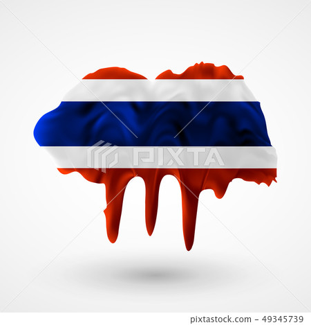 vector isolated Flag of Thailand painted colors vector isolated Flag of Thailand painted colors 49345739