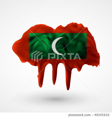 vector Flag of the Maldives painted colors vector Flag of the Maldives painted colors 49345810