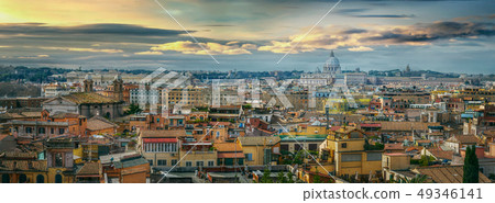 Rome city view from the Pincio Terrace 49346141