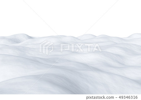 White snowy field isolated. 49346316