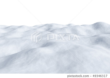 White snowy field isolated 49346317