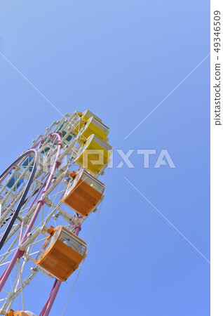Ferris wheel gondola blue sky 49346509