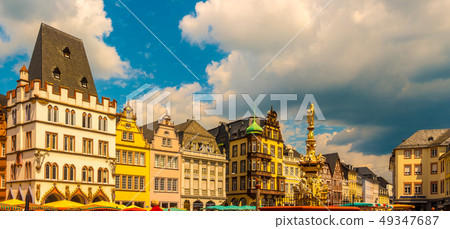 Main Market Trier Rhineland Palatinate Germany. 49347687