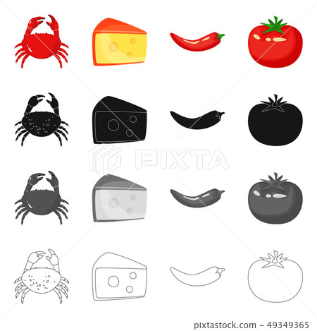 Vector illustration of taste and product symbol. Collection of taste and cooking stock vector Vector illustration of taste and product symbol. Collection of taste and cooking stock vector 49349365