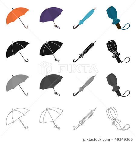 Vector design of protection and closed symbol. Collection of protection and rainy vector icon for Vector design of protection and closed symbol. Collection of protection and rainy vector icon for 49349366