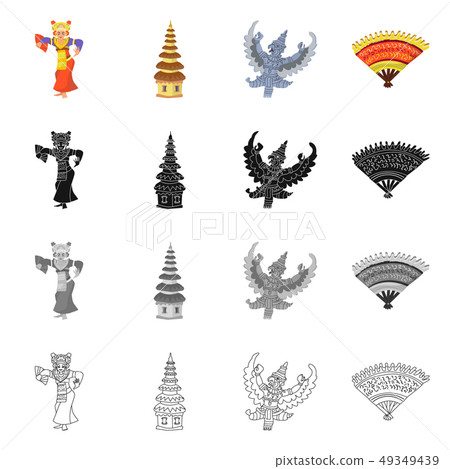 Isolated object of  and travel symbol. Set of  and traditional vector icon for stock. 49349439