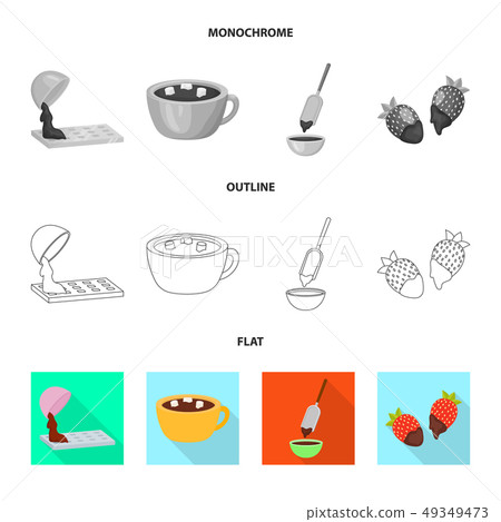 Vector design of food and yummy icon. Set of food and brown stock symbol for web. Vector design of food and yummy icon. Set of food and brown stock symbol for web. 49349473