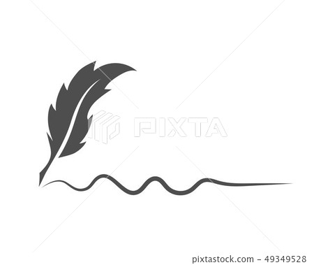 feather logo vector template sign 49349528