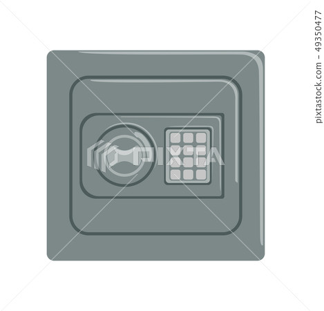 Safe box with a keypad buttons panel, safety business box cash secure protection concept vector 49350477