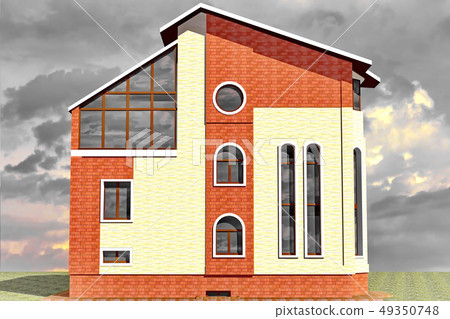 Dwelling House 3D Rendering Dwelling House 3D Rendering 49350748