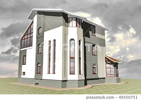 Dwelling House 3D Rendering Dwelling House 3D Rendering 49350751