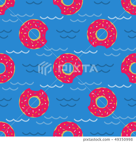 Vector seamless swimming pool float rings pattern - Stock Illustration ...