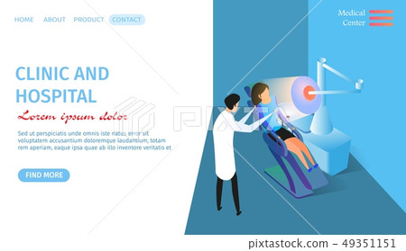 Clinic And Hospital Horizontal Banner Healthcare Stock