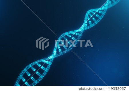 Artifical intelegence DNA molecule. Concept digital code genome. Abstract technology science, DNA 49352067