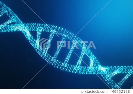 Artifical intelegence DNA molecule. Concept digital code genome. Abstract technology science, DNA 49352138