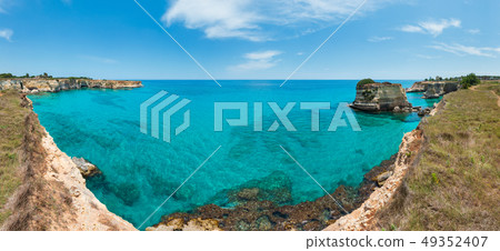 Faraglioni at Torre Sant Andrea, Italy. Faraglioni at Torre Sant Andrea, Italy. 49352407