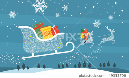 Winter christmas illustration 49353706
