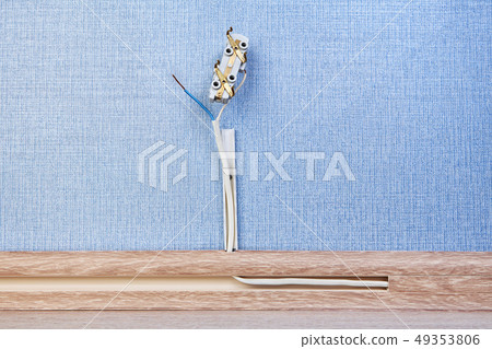 Electrical outlet installation wiring. Electrical outlet installation wiring. 49353806