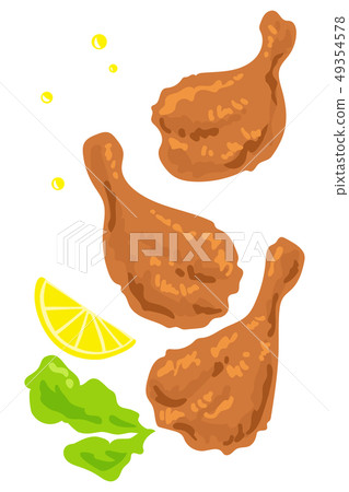 illustration of fried chicken flying illustration of fried chicken flying 49354578