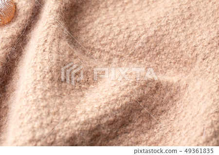 Winter clothing beige knit pocket texture pattern 49361835