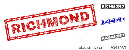 Grunge RICHMOND Scratched Rectangle Watermarks 49361985