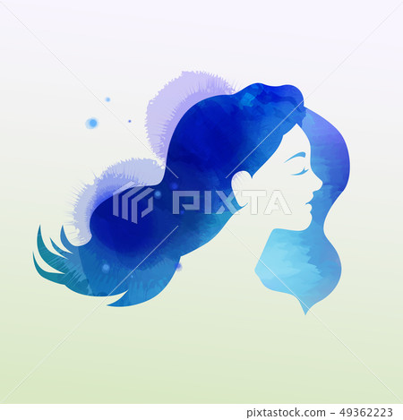 Illustration of woman beauty salon silhouette plus-插圖素材 