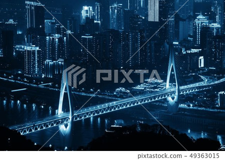 Chongqing bridge night Chongqing bridge night 49363015