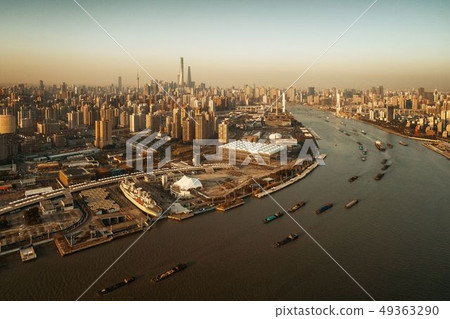 Shanghai aerial view 49363290