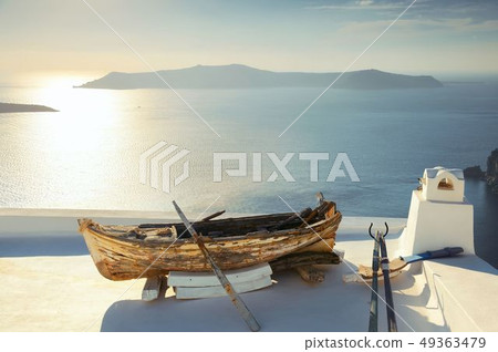Santorini island leisure life boat Santorini island leisure life boat 49363479