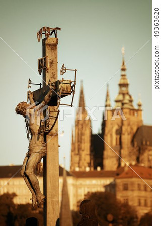 Charles Bridge Jesus statue Charles Bridge Jesus statue 49363620