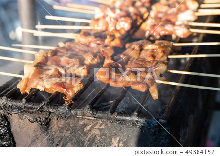 Thai style Barbecue pork,Thai Traditional Thai style Barbecue pork,Thai Traditional 49364152