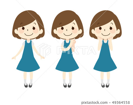 Girl with short hair 49364558