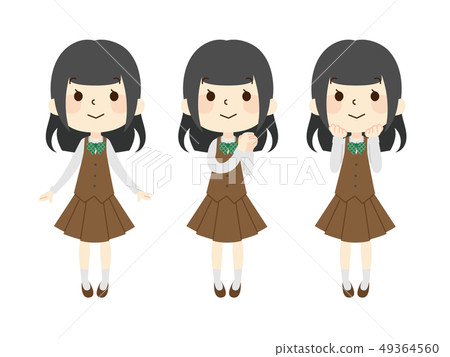 Black hair girl 49364560
