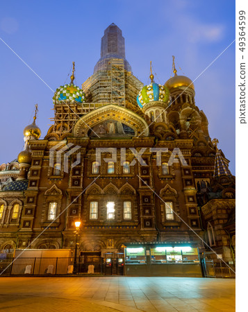 Church of the Savior on Spilled Blood in evening Church of the Savior on Spilled Blood in evening 49364599