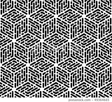 Abstract geometric pattern with stripes, lines. 49364685