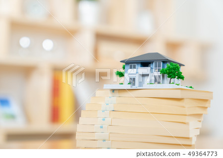 Real estate miniature model house family monies money Real estate miniature model house family monies money 49364773
