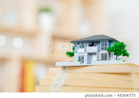 Real estate miniature model house family monies money Real estate miniature model house family monies money 49364775