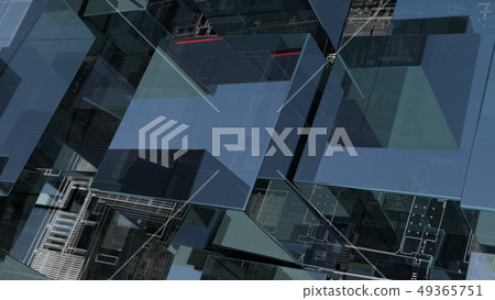 Abstract technology background with glass cubes Abstract technology background with glass cubes 49365751