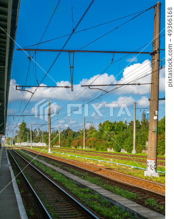 Train station platform in Russia 49366168