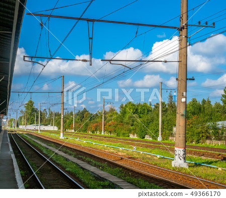 Train station platform in Russia 49366170