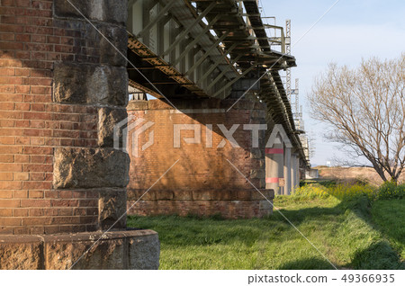 Old brick bridge pier Old brick bridge pier 49366935