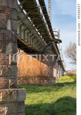 Old brick bridge pier Old brick bridge pier 49366937