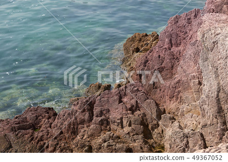 The red rock of Senshakujima, Tonoura, Fukuyama City, Hiroshima Prefecture 49367052