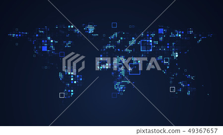 World Map Network Digital Technology Graphic World Map Network Digital Technology Graphic 49367657