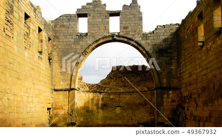 Panorama of ruined Bahira monastery in old city of Panorama of ruined Bahira monastery in old city of 49367932
