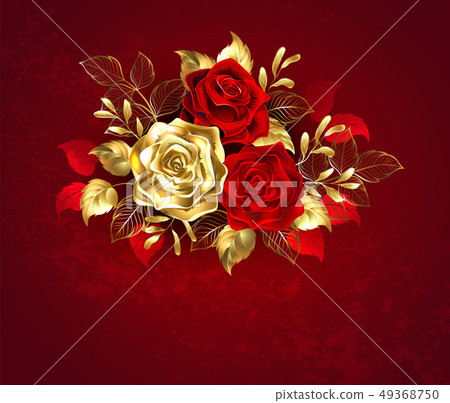 Three jewelry roses Three jewelry roses 49368750