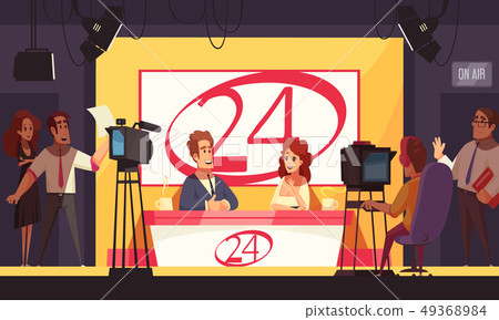News TV Channel Illustration  49368984