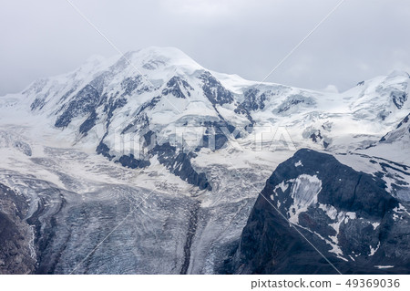 summer landscape with permanent glaciers Swizerland Alps 49369036