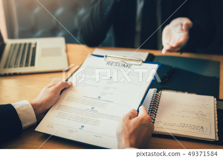 Talking between managers and employee in the Talking between managers and employee in the 49371584