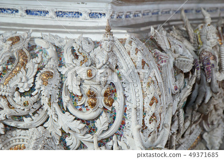 Take photo the art of Buddha image in hall Take photo the art of Buddha image in hall 49371685